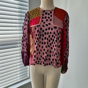 Anthropologie Blank London Miranda Peasant Blouse